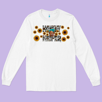 Howdy Heifer Long Sleeve Tee Designed By Jahusdesignshop