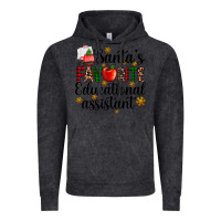 Vintage Black santa's favorite educational assistant Vintage Hoodie - AdoDesignShop