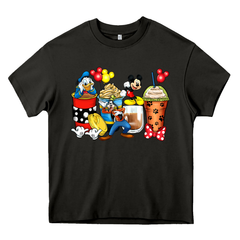 Cartoon Characters Coffee Cups Heavy Core Tee by Zillion Design Studio | Teevron