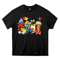 Black cartoon characters coffee cups Heavy Core Tee - Zillion Design Studio