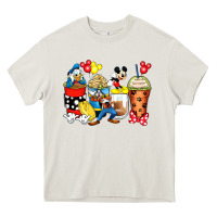 Cream cartoon characters coffee cups Heavy Core Tee - Zillion Design Studio