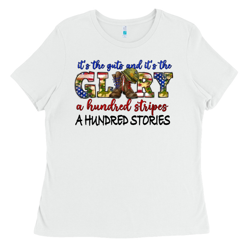 Its The Guts And Its The Glory A Hundred Stripes Ladies Tee by texasbilliewilder | Teevron