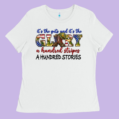 Its The Guts And Its The Glory A Hundred Stripes Ladies Tee Designed By Texasbilliewilder