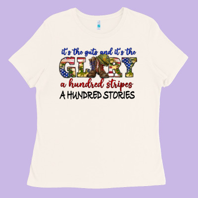 Its The Guts And Its The Glory A Hundred Stripes Ladies Tee Designed By Texasbilliewilder