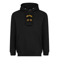 Black Yellow Glitter, Leopard Pattern Mom Skull Heavyweight Hoodie - Bettercallsaul
