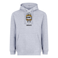 Heather Grey Yellow Glitter, Leopard Pattern Mom Skull Heavyweight Hoodie - Bettercallsaul