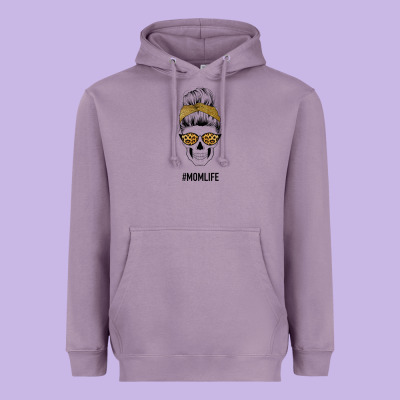 Yellow Glitter, Leopard Pattern Mom Skull Heavyweight Hoodie Designed By Bettercallsaul