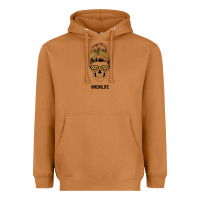 Meerkat Yellow Glitter, Leopard Pattern Mom Skull Heavyweight Hoodie - Bettercallsaul