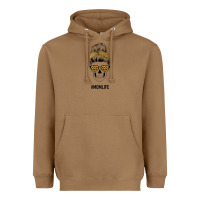 Toasted Coconut Yellow Glitter, Leopard Pattern Mom Skull Heavyweight Hoodie - Bettercallsaul