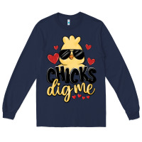 Navy chicks dig me Long Sleeve Tee - MaliasSmallBusiness