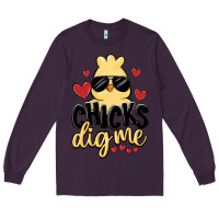 Plum chicks dig me Long Sleeve Tee - MaliasSmallBusiness