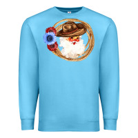 Ocean Blue Cowboy Santa Premium Sweatshirt - Bettercallsaul