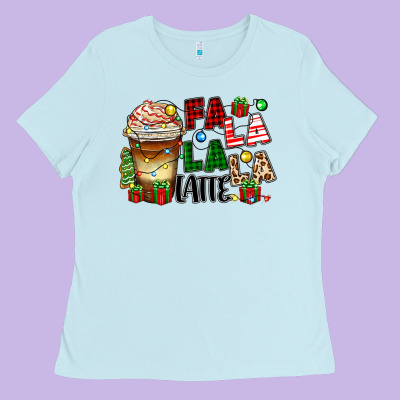 Fa La La La Latte Ladies Tee Designed By Zillion Design Studio