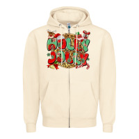 Sandshell holly jolly christmas Zipper Hoodie - MaliasSmallBusiness