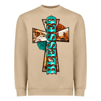 Mushroom blessed cross Heavyweight Sweatshirt - BarkalooDesign