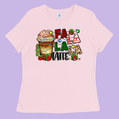 Fa La La La Latte Ladies Tee Designed By Zillion Design Studio