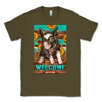 Army Green western pig garden Classic Tee - LillyAllenDesigns