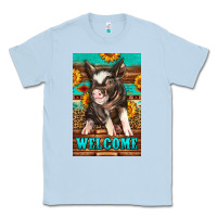 Dusty Blue western pig garden Classic Tee - LillyAllenDesigns