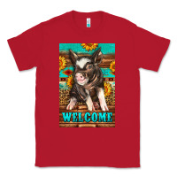 Red western pig garden Classic Tee - LillyAllenDesigns