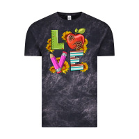 Cloud Black love with pen and  serape leopard Vintage Tee - Artiststas