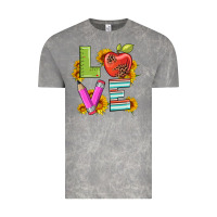 Cloud Rock love with pen and  serape leopard Vintage Tee - Artiststas