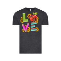 Vintage Black love with pen and  serape leopard Vintage Tee - Artiststas