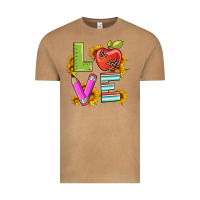 Vintage Camel love with pen and  serape leopard Vintage Tee - Artiststas