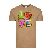 Vintage Coffee love with pen and  serape leopard Vintage Tee - Artiststas