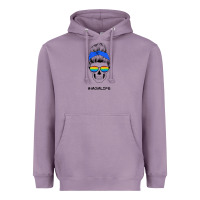 Lavender Blue Glitter Rainbow Mom Skull Heavyweight Hoodie - Bettercallsaul