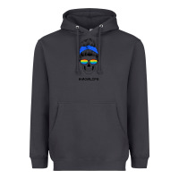 Smoke Blue Glitter Rainbow Mom Skull Heavyweight Hoodie - Bettercallsaul