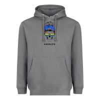 Storm Blue Glitter Rainbow Mom Skull Heavyweight Hoodie - Bettercallsaul