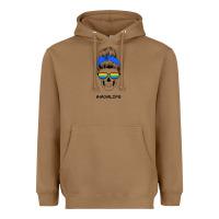 Toasted Coconut Blue Glitter Rainbow Mom Skull Heavyweight Hoodie - Bettercallsaul
