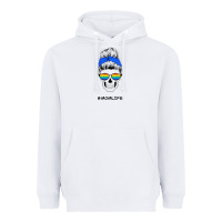 White Blue Glitter Rainbow Mom Skull Heavyweight Hoodie - Bettercallsaul