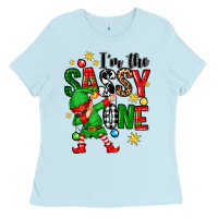 Baby Blue im the sassy one elf Ladies Tee - Zillion Design Studio