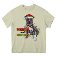 Mossy merry and bright pitbull Heavy Core Tee - RanaPortraitStore