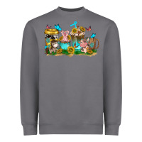 Storm farm cute animals with sunflower coffee cups Heavyweight Sweatshirt - NancyCooperArtShop