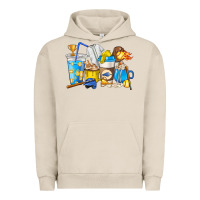 Pigment French Oak Softball coffee cups Urban Hoodie - HowdyJamesFarm