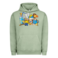 Pigment Oil Green Softball coffee cups Urban Hoodie - HowdyJamesFarm