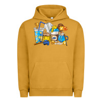 Pigment Peanut Butter Softball coffee cups Urban Hoodie - HowdyJamesFarm