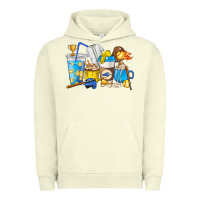 Pigment Pistachio Softball coffee cups Urban Hoodie - HowdyJamesFarm