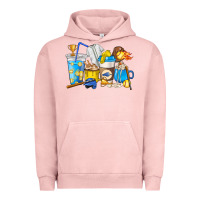 Pigment Salmon Softball coffee cups Urban Hoodie - HowdyJamesFarm