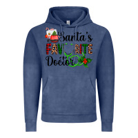 Vintage Denim santa's favorite doctor Vintage Hoodie - AdoDesignShop