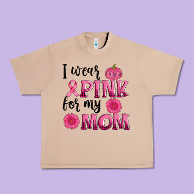 I Wear Pink For My Mom Sunlower And Pumpkin Urban Heavy Tee Designed By Adodesignshop