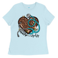 Nurse Leopard Heart Ladies Tee | Teevron