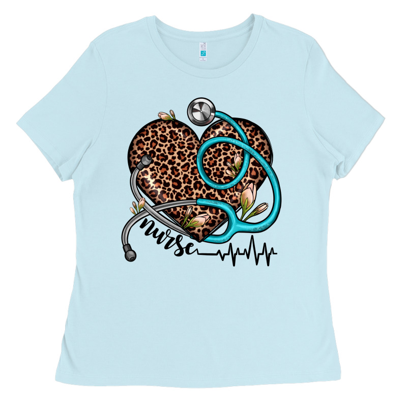 Nurse Leopard Heart Ladies Tee by JahusDesignShop | Teevron