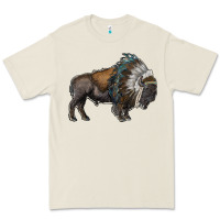 Bison With Indian Headdress Premium Tee | Teevron