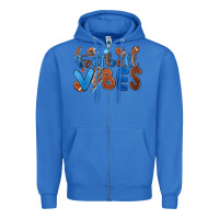 True Royal football vibes Zipper Hoodie - MaliasSmallBusiness