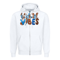 White football vibes Zipper Hoodie - MaliasSmallBusiness