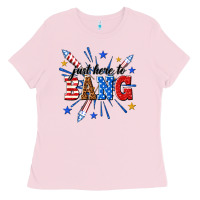 Bubblegum Pink just here to bang Ladies Tee - texasbilliewilder