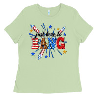Just Here To Bang Ladies Tee | Teevron
